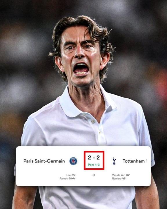 苦涩！热刺直到85分钟还是2球领先，但最终遭遇巴黎补时绝平